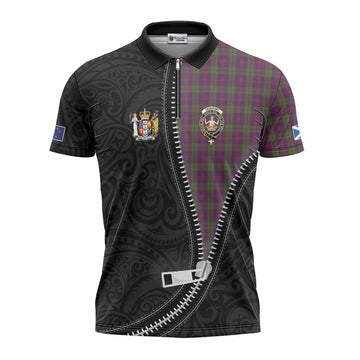 Urquhart Tartan Zipper Polo Shirt New Zealand Pattern Unique Zipper Stylized