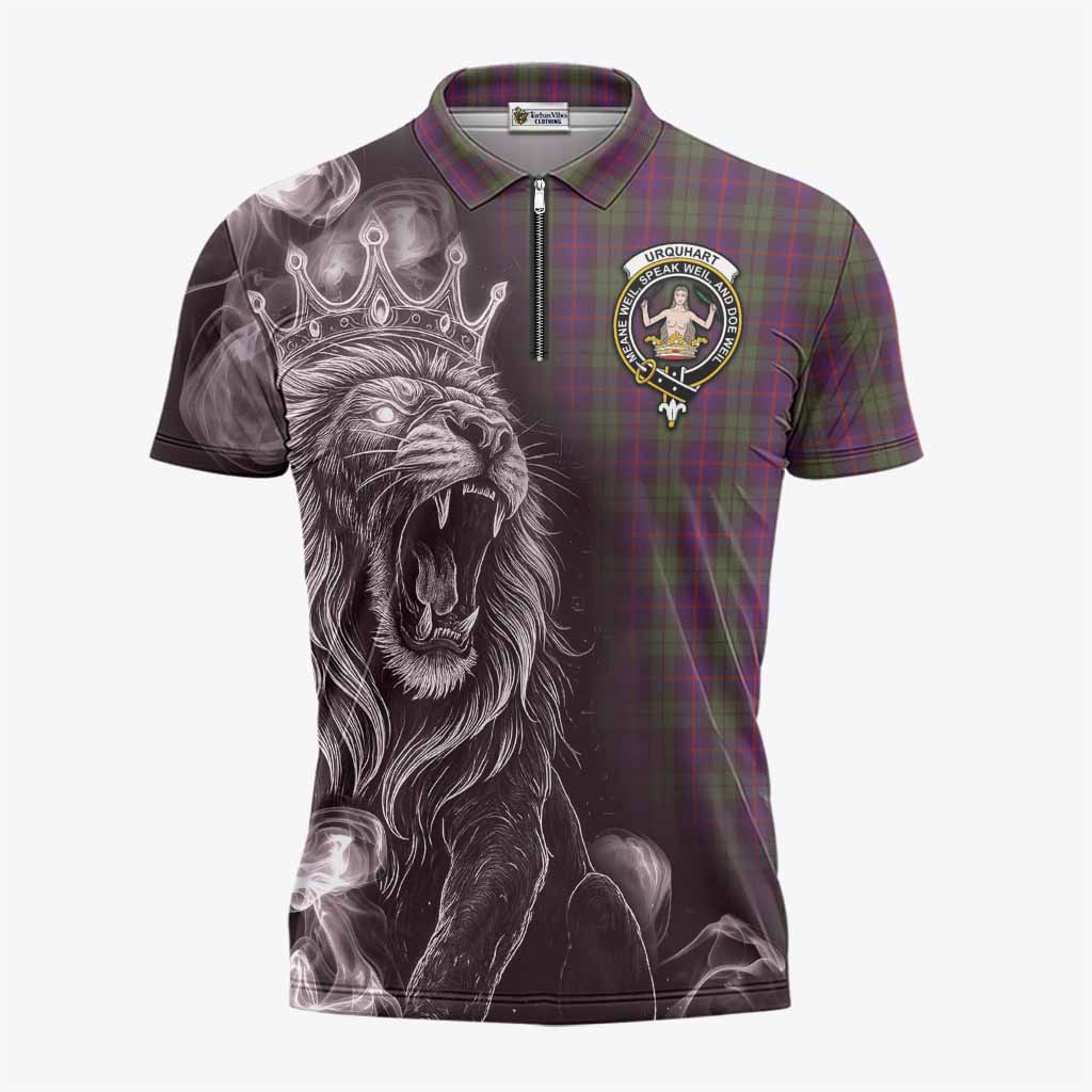 Urquhart Tartan Zipper Polo Shirt Roaring Lion Heritage