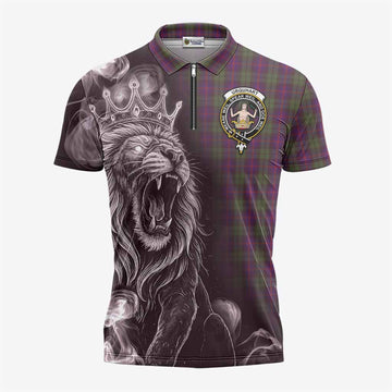 Urquhart Tartan Zipper Polo Shirt Roaring Lion Heritage