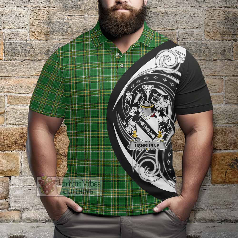 Ushburne Irish Clan Polo Shirt Celtic Circle Style - Tartan Vibes Clothing