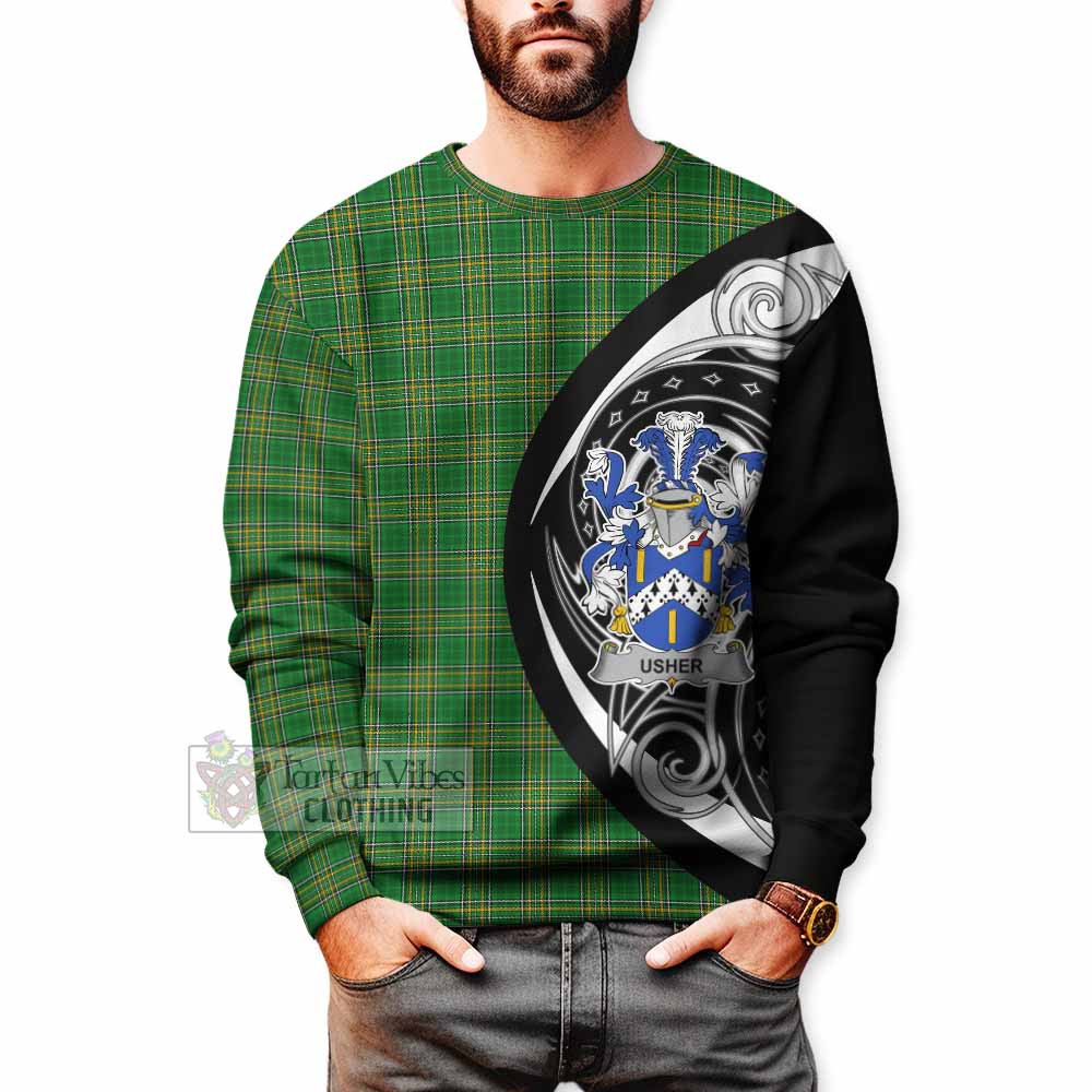 Tartan Vibes Clothing Usher Irish Clan Sweatshirt Celtic Circle Style