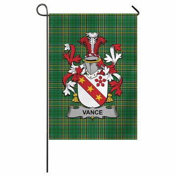 Vance Irish Clan Tartan Garden Flag with Coat of Arms