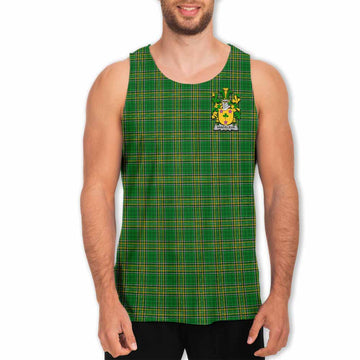 Vandeleur Irish Clan Tartan Men's Tank Top with Coat of Arms
