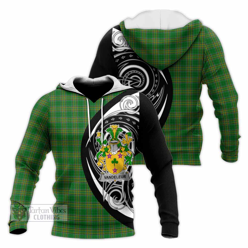Tartan Vibes Clothing Vandeleur Irish Clan Knitted Hoodie Celtic Circle Style