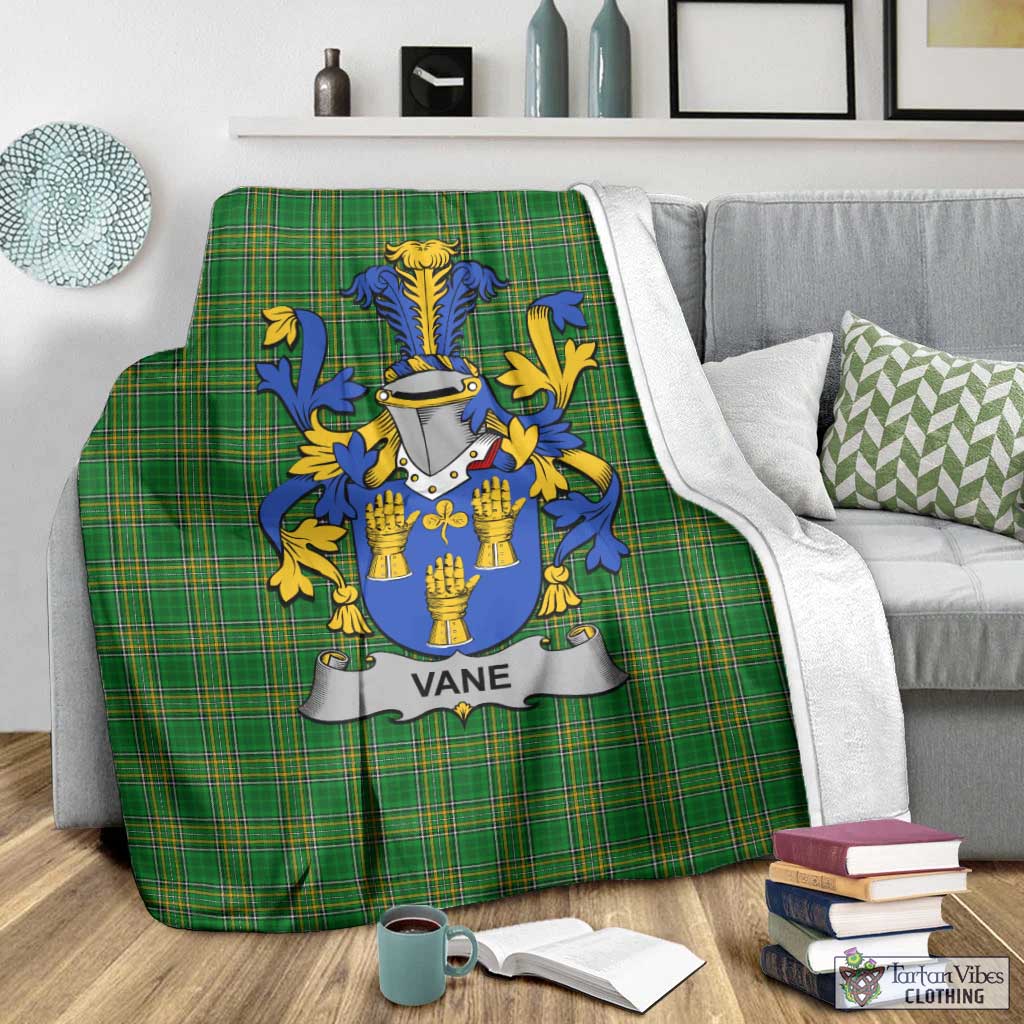 Vane Irish Clan Tartan Blanket with Coat of Arms - Tartan Vibes Clothing