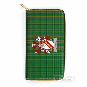 Veile or Veale Irish Clan Tartan Women's Leather Wallet with Coat of Arms