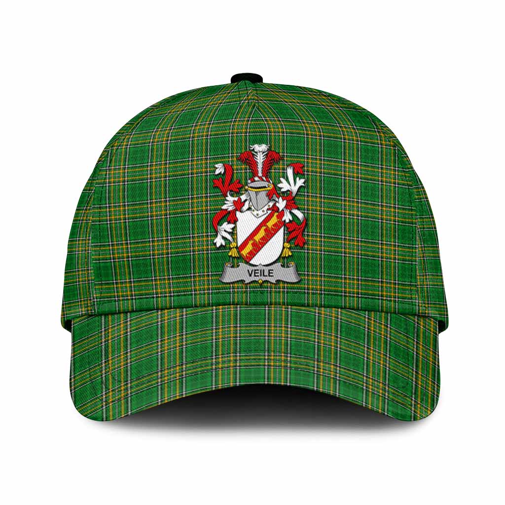 Veile or Veale Irish Clan Tartan Classic Cap with Coat of Arms