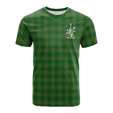 Veldon Irish Clan Tartan Cotton T-shirt with Coat of Arms Kid's Shirt - Tartan Vibes Clothing