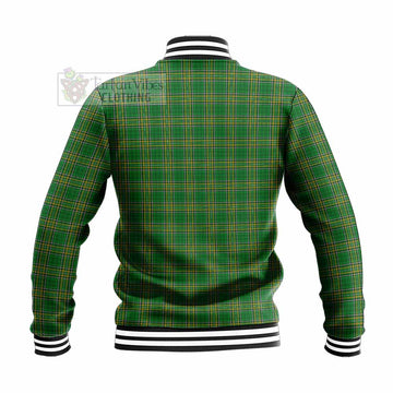 Tartan Vibes Clothing Venables Irish Clan Tartan Baseball Jacket with Coat of Arms