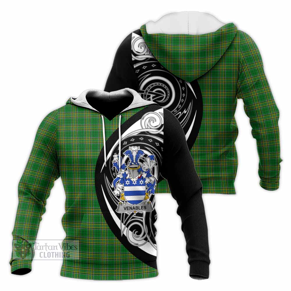 Tartan Vibes Clothing Venables Irish Clan Knitted Hoodie Celtic Circle Style