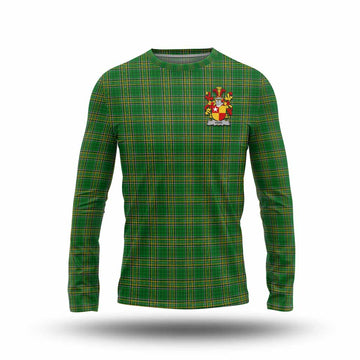 Vere Irish Clan Tartan Long Sleeve T-Shirt with Coat of Arms Unisex - Tartan Vibes Clothing