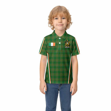 Vesey Irish Clan Coat of Arm Tartan Kid Polo Shirt Flag Style