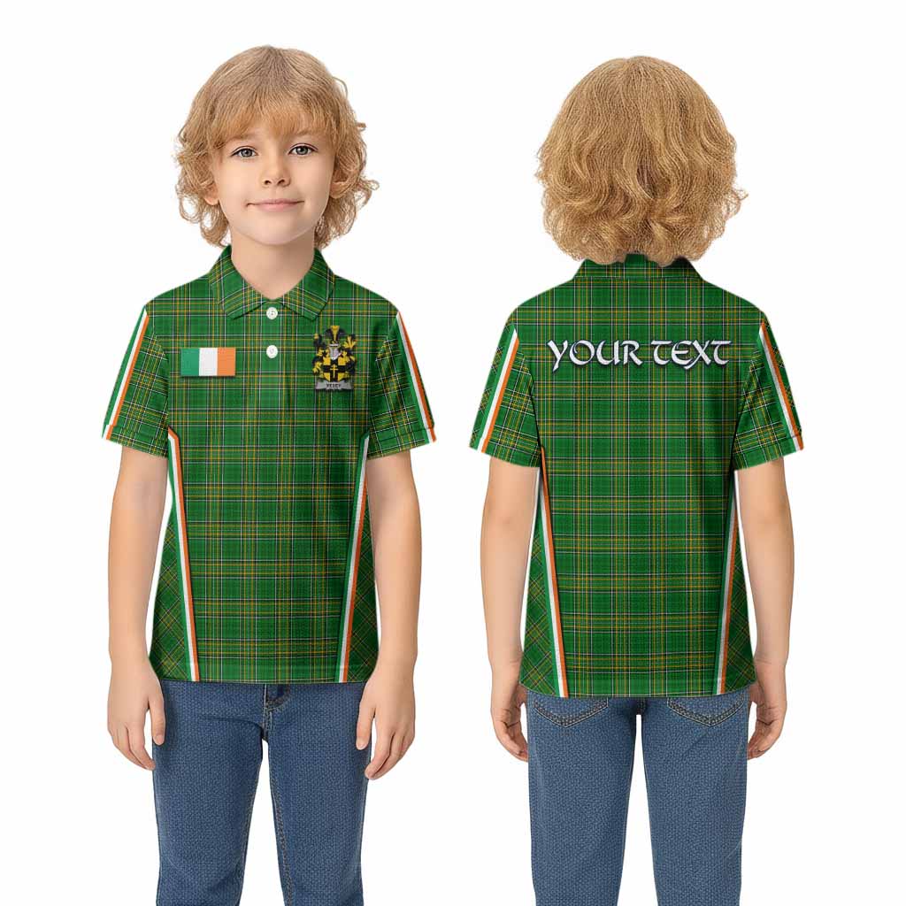 Vesey Irish Clan Coat of Arm Tartan Kid Polo Shirt Flag Style