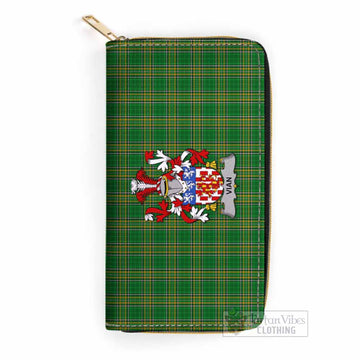 Vian Irish Clan Tartan Women's Leather Wallet with Coat of Arms