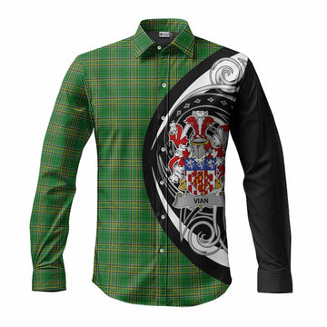 Vian Irish Clan Long Sleeve Button Shirt Celtic Circle Style