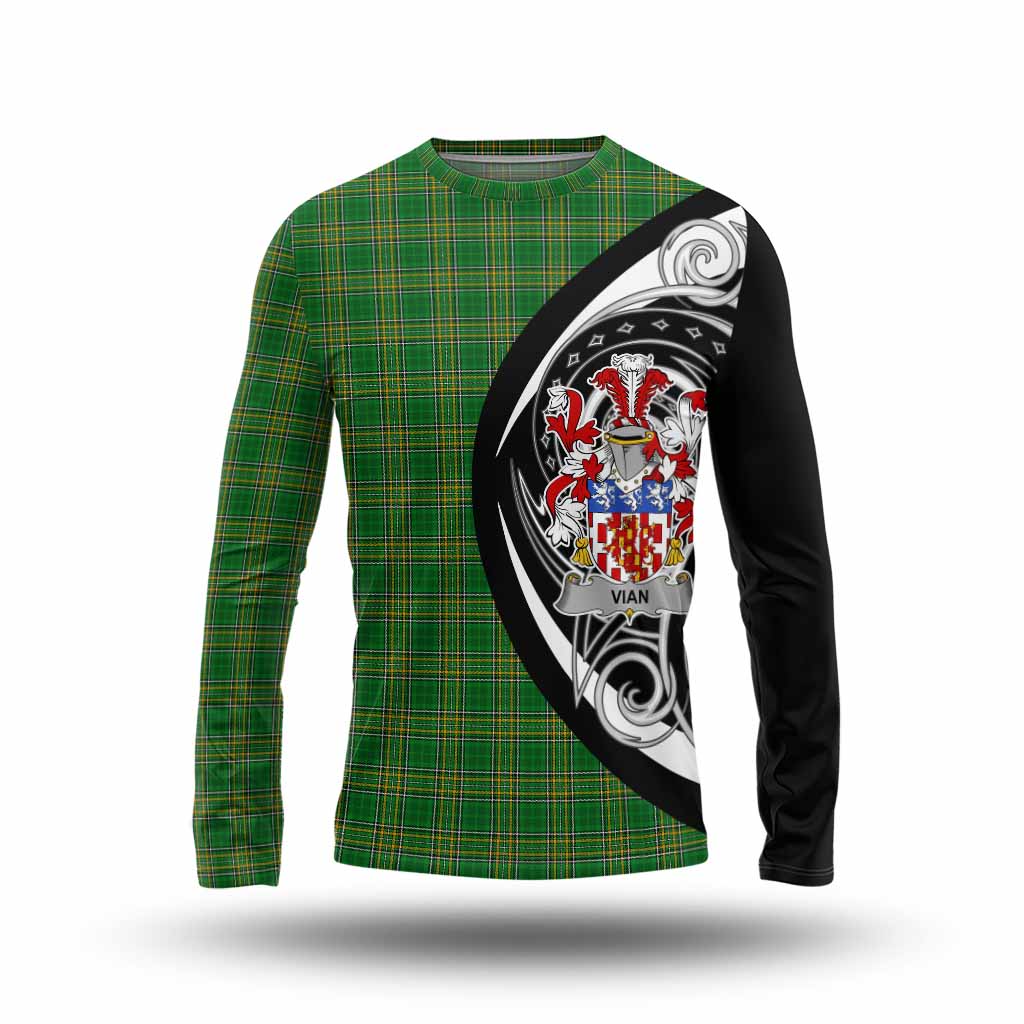 Vian Irish Clan Long Sleeve T-Shirt Celtic Circle Style Unisex - Tartan Vibes Clothing