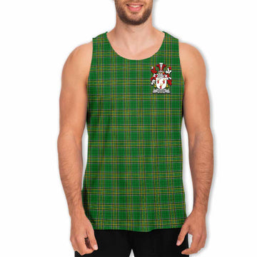 Tartan Vibes Clothing Vigors Irish Clan Tartan Men's Tank Top with Coat of Arms