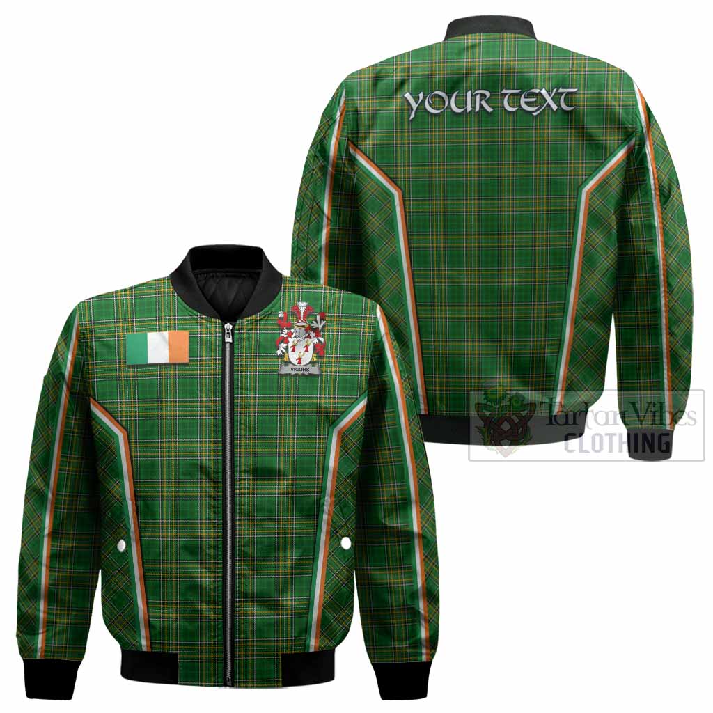 Vigors Irish Clan Coat of Arm Tartan Bomber Jacket Flag Style