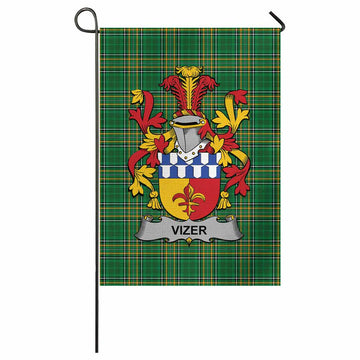 Vizer Irish Clan Tartan Flag with Coat of Arms