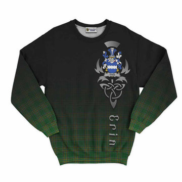 Vyan Irish Clan Sweatshirt with Coat of Arms Erin Go Bragh Celtic Inspired