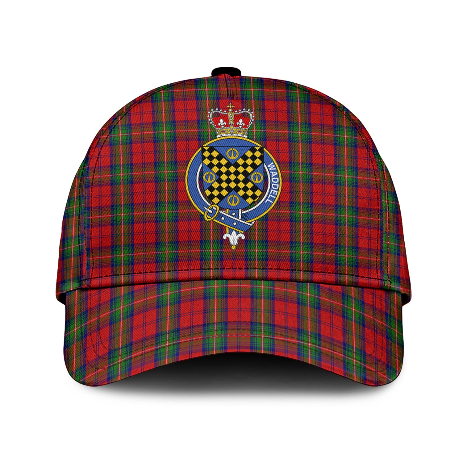 Waddell (Fife)-Greg Tartan Classic Cap with Family Crest Classic Cap Universal Fit - Tartan Vibes Clothing