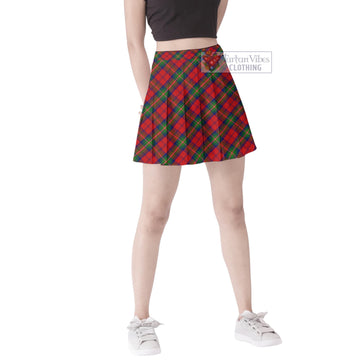 Waddell (Fife)-Greg Tartan Women's Plated Mini Skirt Cross Style