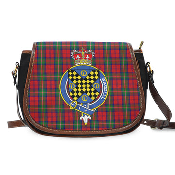 Waddell (Fife)-Greg Tartan Saddle Bag with Family Crest