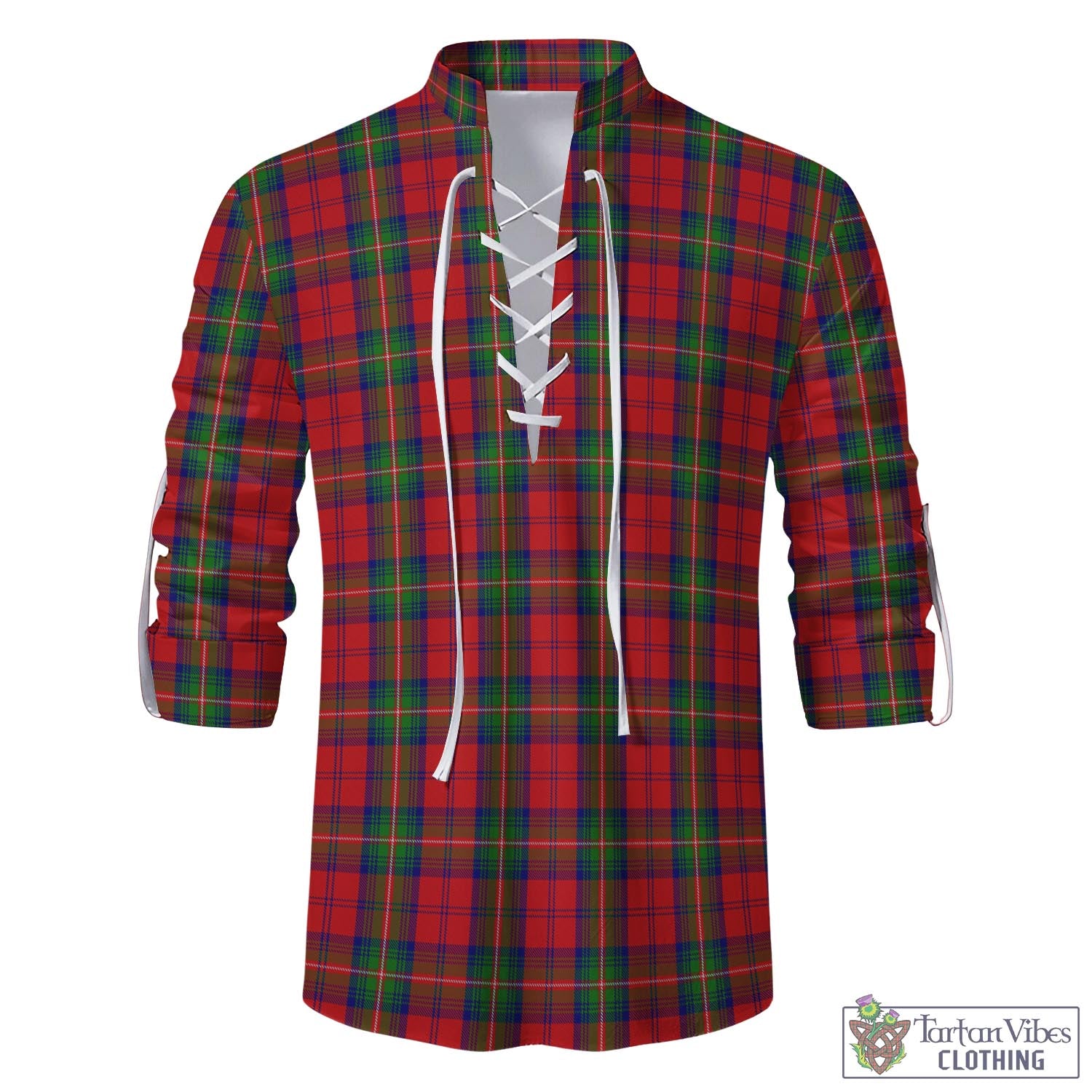 Tartan Vibes Clothing Waddell (Fife), Greg Tartan Men's Scottish Traditional Jacobite Ghillie Kilt Shirt