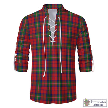 Waddell (Fife)-Greg Tartan Men's Scottish Traditional Jacobite Ghillie Kilt Shirt