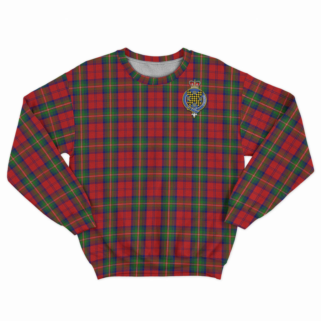Waddell (Fife)-Greg Tartan Sweatshirt with Family Crest - Tartan Vibes Clothing