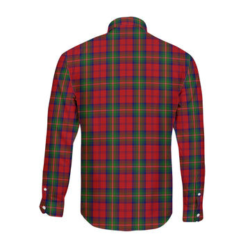 Waddell (Fife)-Greg Tartan Long Sleeve Button Up Shirt with Family Crest - Tartan Vibes Clothing