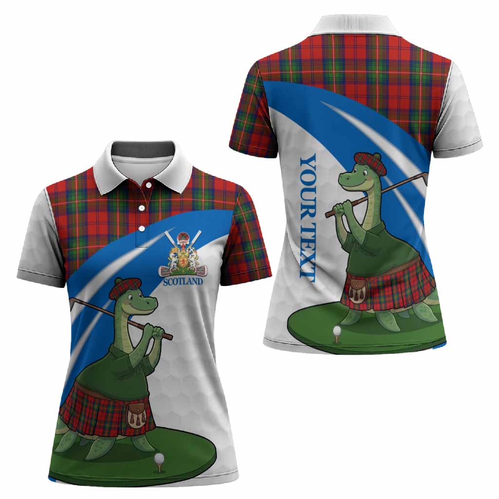 Waddell (Fife), Greg Tartan Crest Golf Nessie Women Polo Shirt Loch Ness Monster Sporty Style
