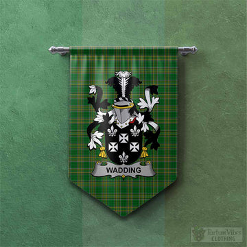 Tartan Vibes Clothing Wadding Irish Clan Tartan Gonfalon, Tartan Banner with Coat of Arms