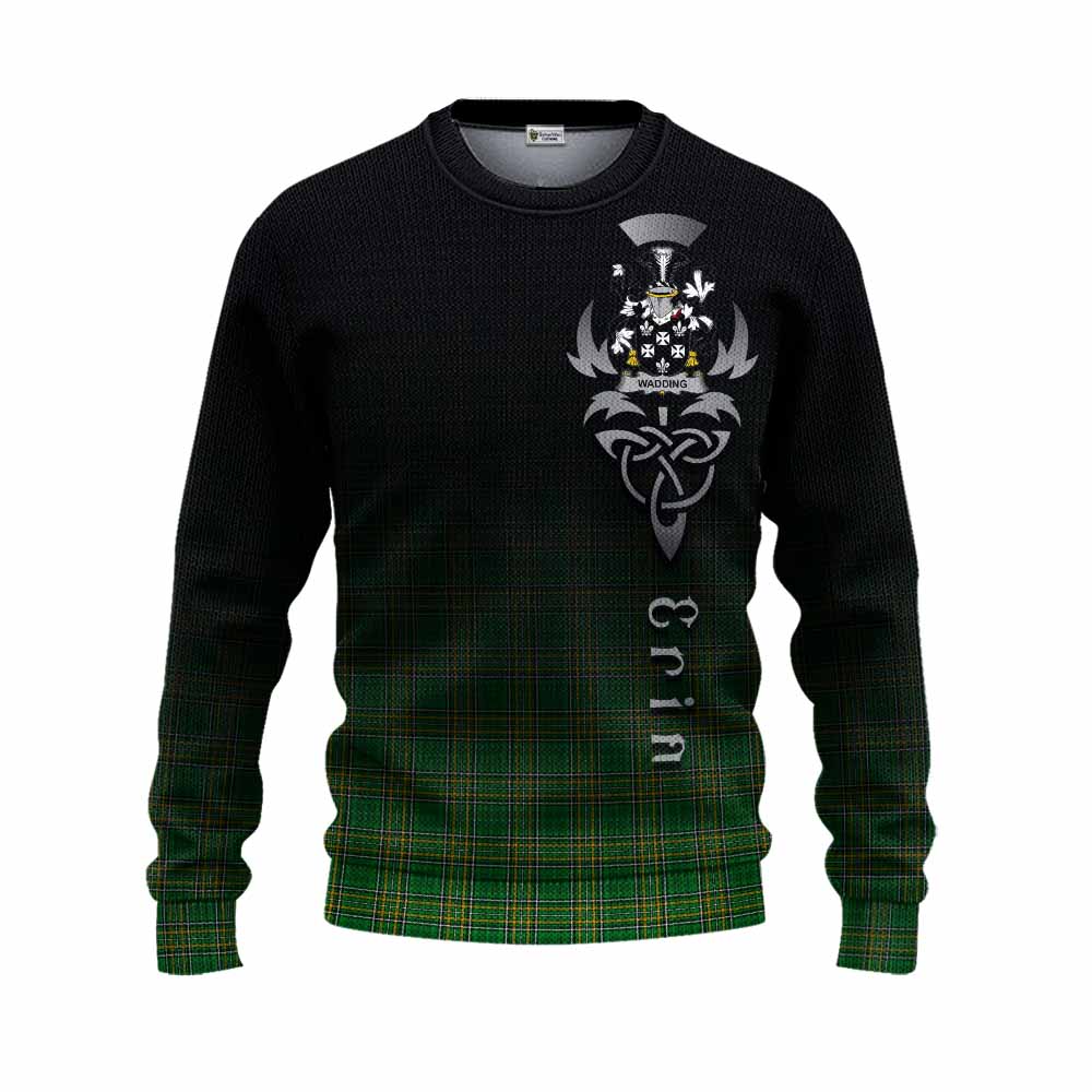 Tartan Vibes Clothing Wadding Irish Clan Knitted Sweater with Coat of Arms Erin Go Bragh Celtic Inspired