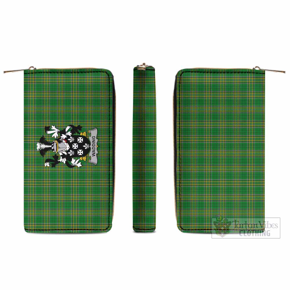 Tartan Vibes Clothing Wadding Irish Clan Tartan Women's Leather Wallet with Coat of Arms