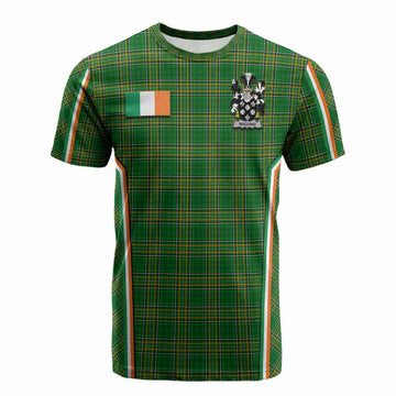 Wadding Irish Clan Coat of Arm Tartan Cotton T-shirt Flag Style