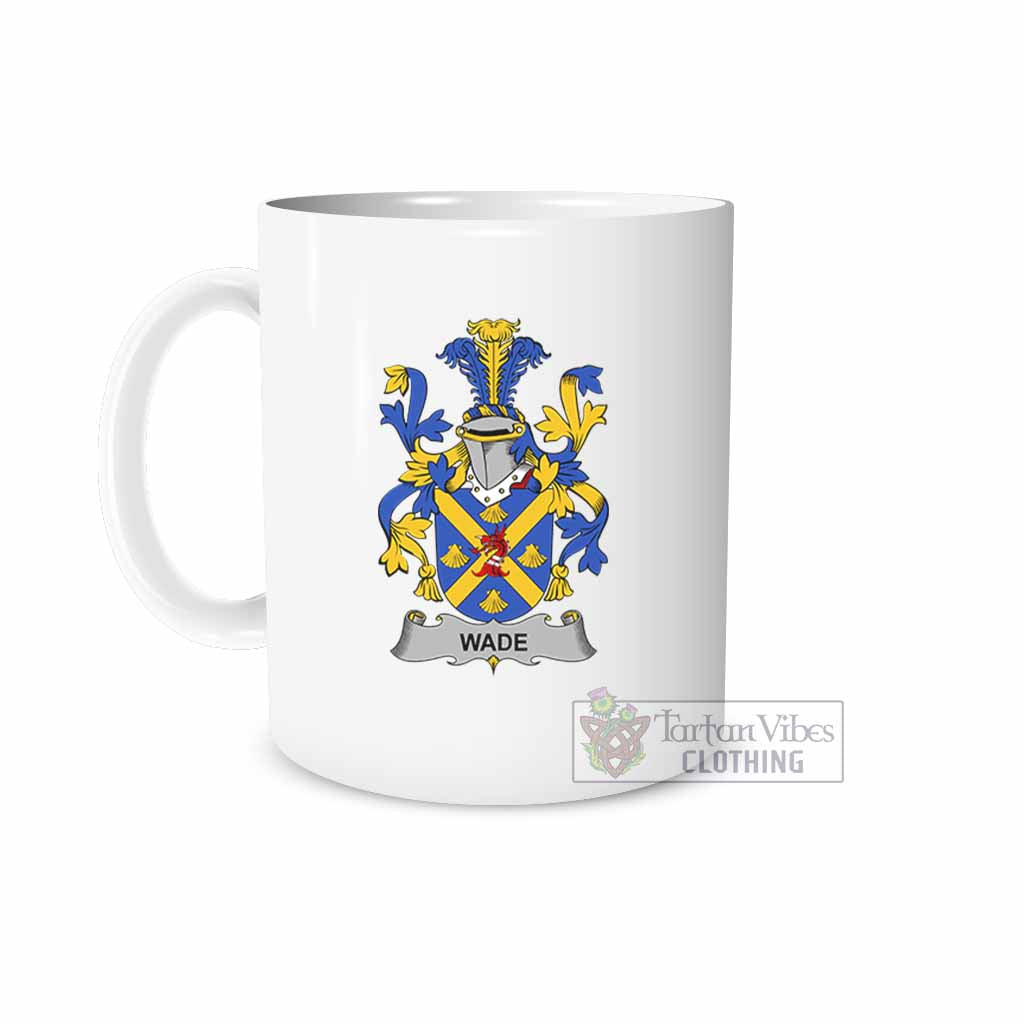 Wade Irish Clan Coat of Arms Ceramic Mug White - 2D-tartanvibesclothing