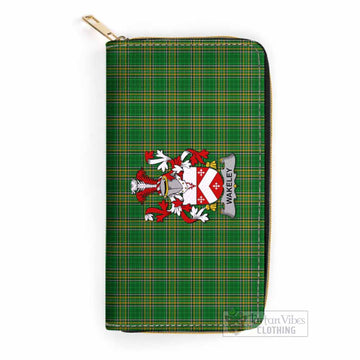 Wakeley Irish Clan Tartan Women's Leather Wallet with Coat of Arms