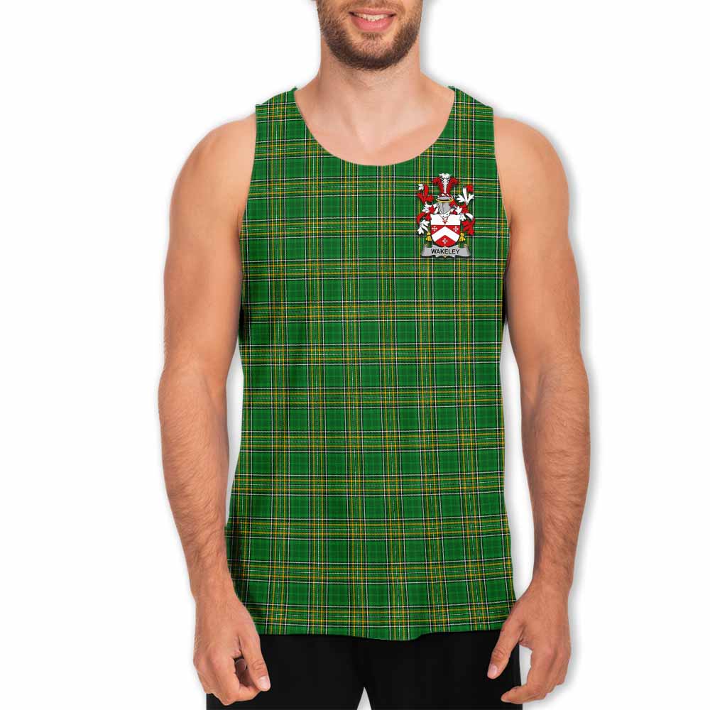 Wakeley Irish Clan Tartan Men's Tank Top with Coat of Arms Men - Tartan Vibes Clothing