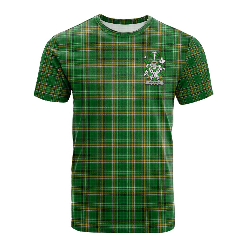 Wakeman Irish Clan Tartan Cotton T-shirt with Coat of Arms Kid's Shirt - Tartan Vibes Clothing