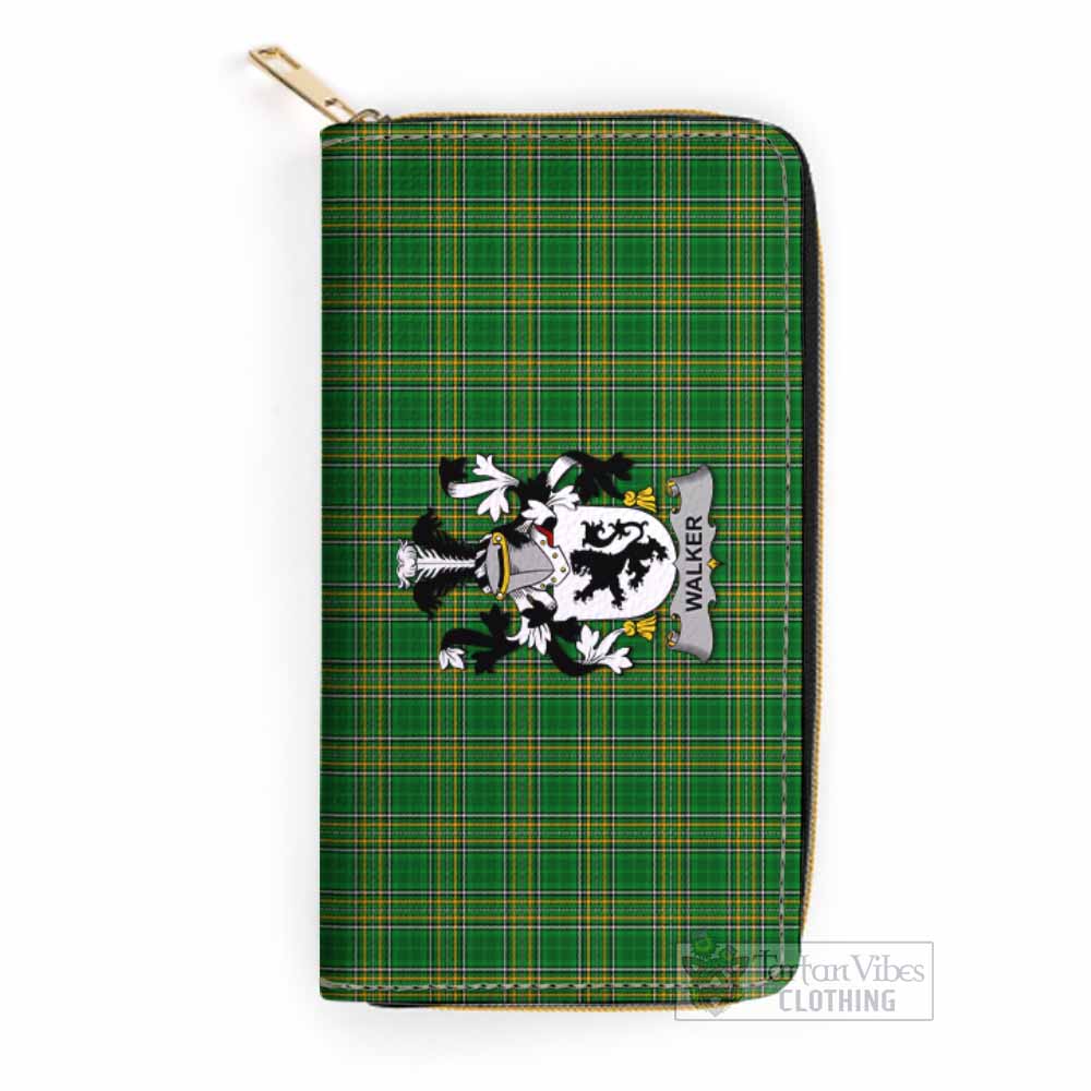 Walker Irish Clan Tartan Women's Leather Wallet with Coat of Arms One Size 19.7*10.5*3.5 cm - Tartan Vibes Clothing
