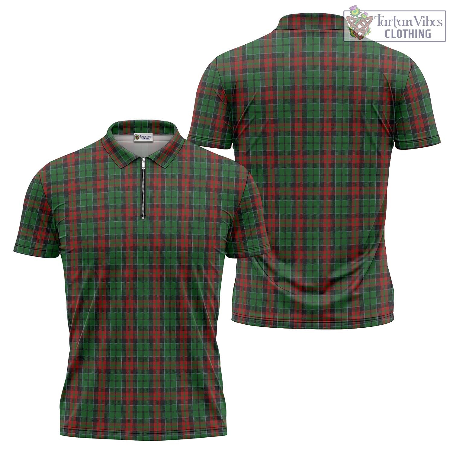 Tartan Vibes Clothing Walker James Tartan Zipper Polo Shirt