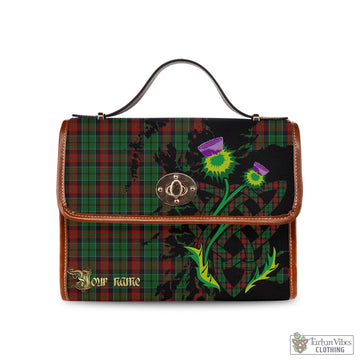 Tartan Vibes Clothing Walker James Tartan Waterproof Canvas Bag with Scotland Map and Thistle Celtic Accents