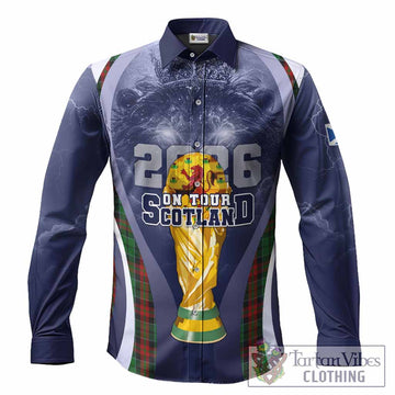 Walker Scotland Football Tartan Long Sleeve Button Shirts Scotland On Tour Trophy Style
