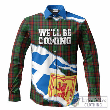 Walker Scotland Football Tartan Long Sleeve Button Shirts We'll Be Coming