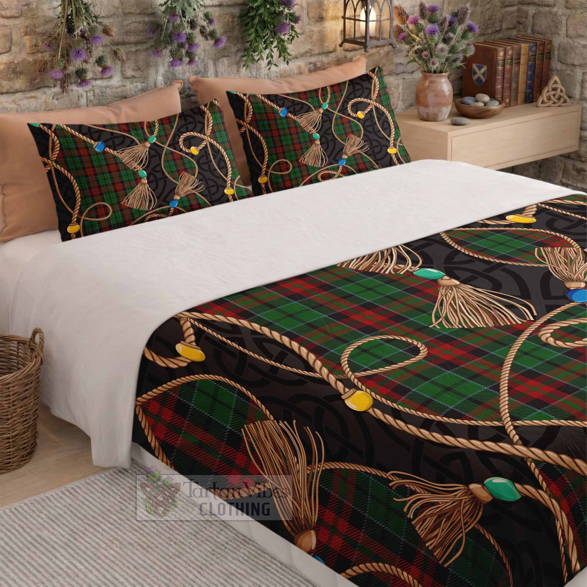 Walker Scottish Tartan Twisted Ropes Stylized Bedding Set - Tartan Vibes Clothing