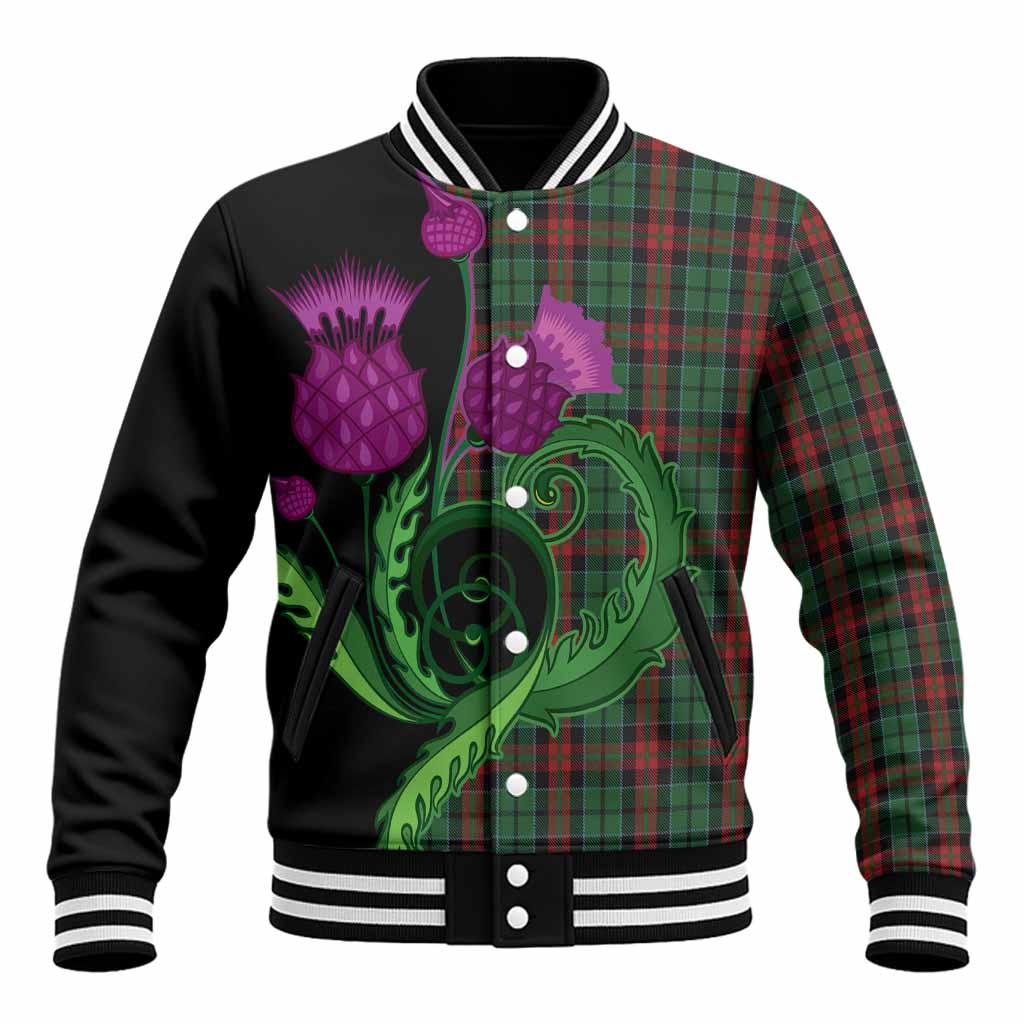 Walker Tartan Baseball Jacket Traditional Scottish Thistle