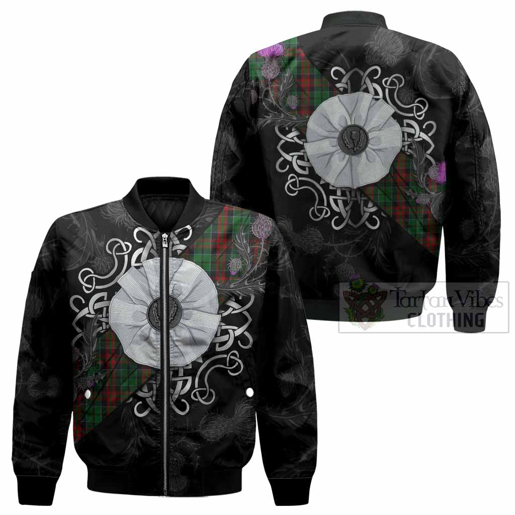 Walker Tartan Bomber Jacket Jacobite White Rose - Tartan Vibes Clothing