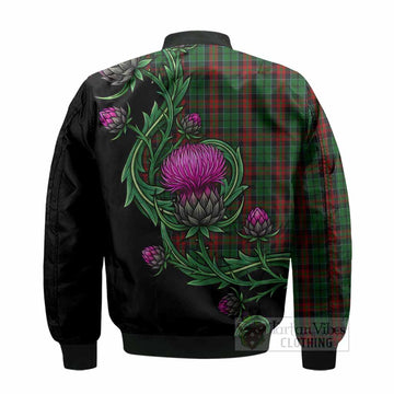 Walker Tartan Bomber Jacket Resilient Scottish Thistle - Tartan Vibes Clothing
