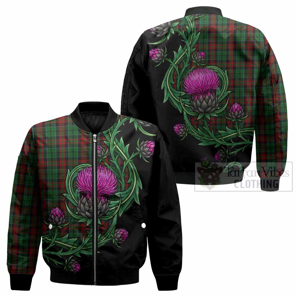 Walker Tartan Bomber Jacket Resilient Scottish Thistle - Tartan Vibes Clothing